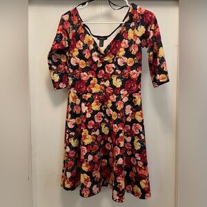 Forever 21 Floral Dress with 3/4 sleeves